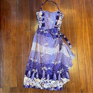 Tiki Hawaiian Sarong Hourglass Dress VLV Pool Party Oasis Kamehameha Shirring